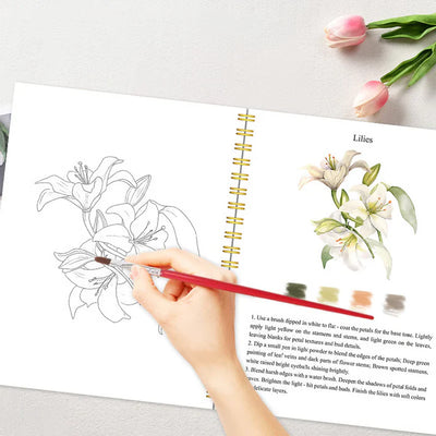 Complete Watercolor Book Set - FREE Watercolors and Brushes Included